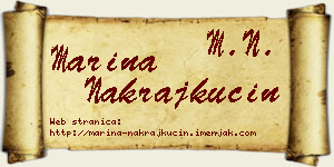 Marina Nakrajkućin vizit kartica